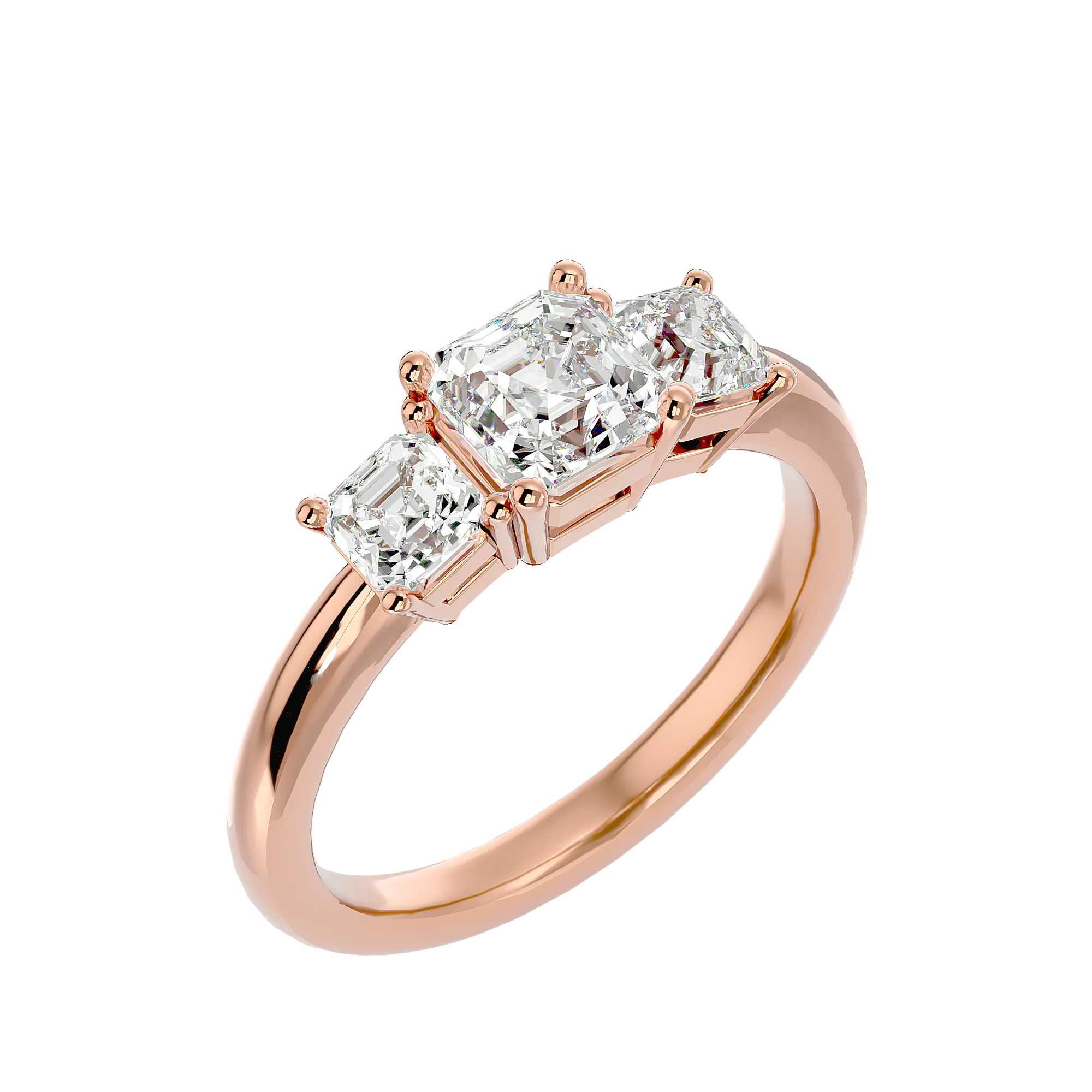 1 3/4 ctw Cushion-Cut Three Stone Lab Grown Diamond Ring