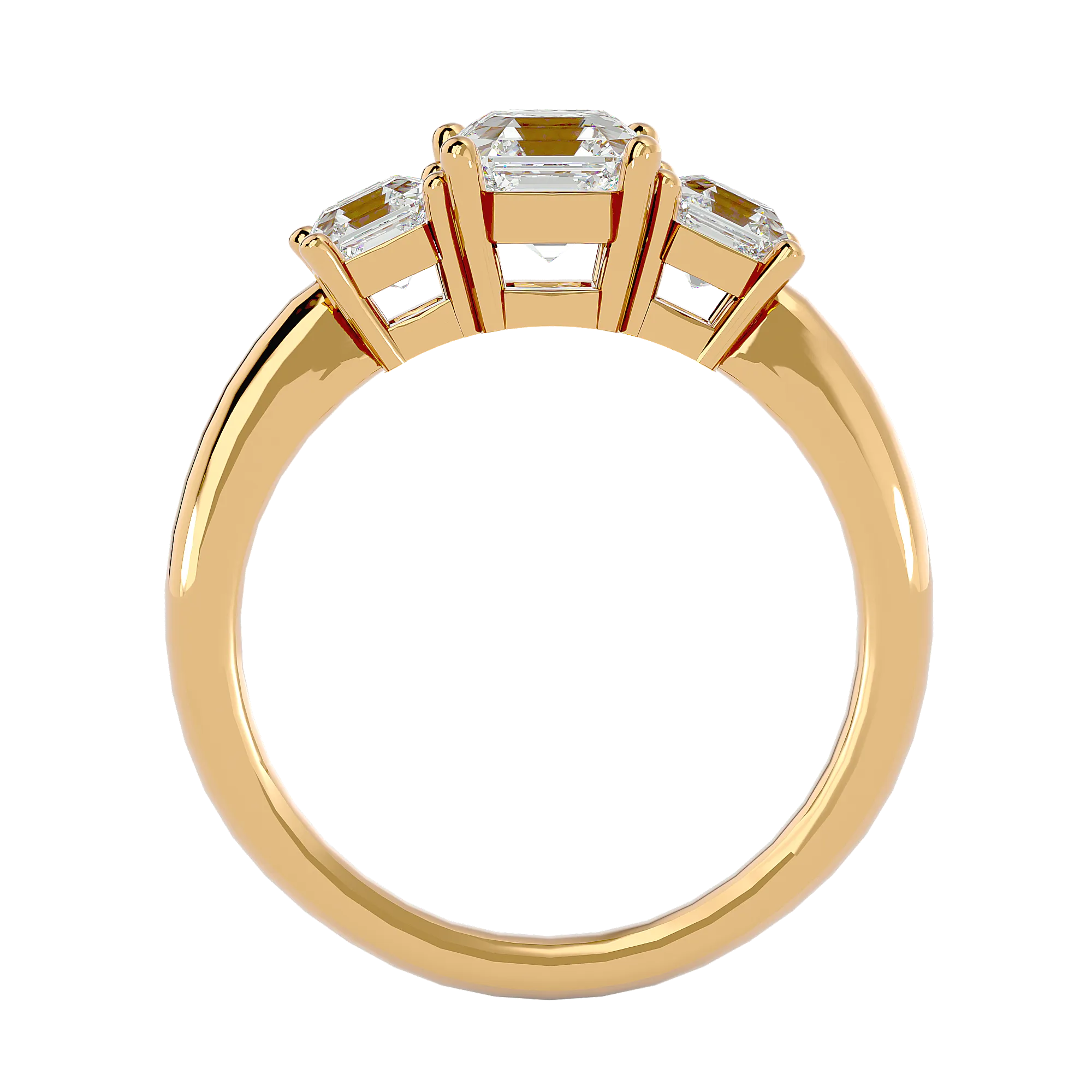 1 3/4 ctw Cushion-Cut Three Stone Lab Grown Diamond Ring