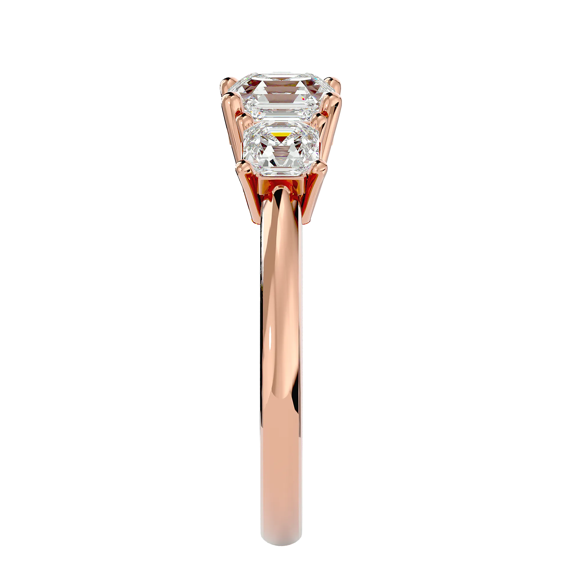1 3/4 ctw Cushion-Cut Three Stone Lab Grown Diamond Ring