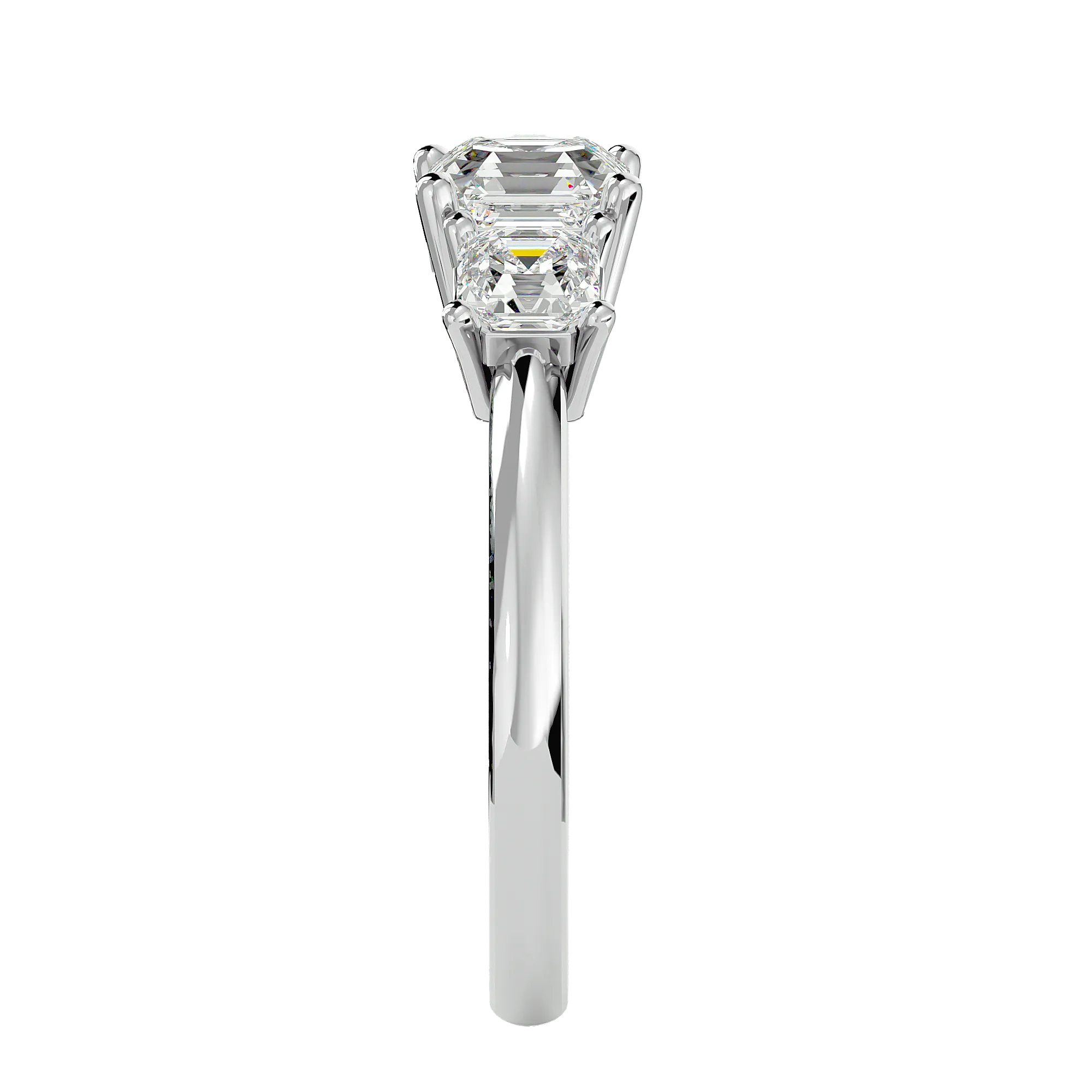1 3/4 ctw Cushion-Cut Three Stone Lab Grown Diamond Ring