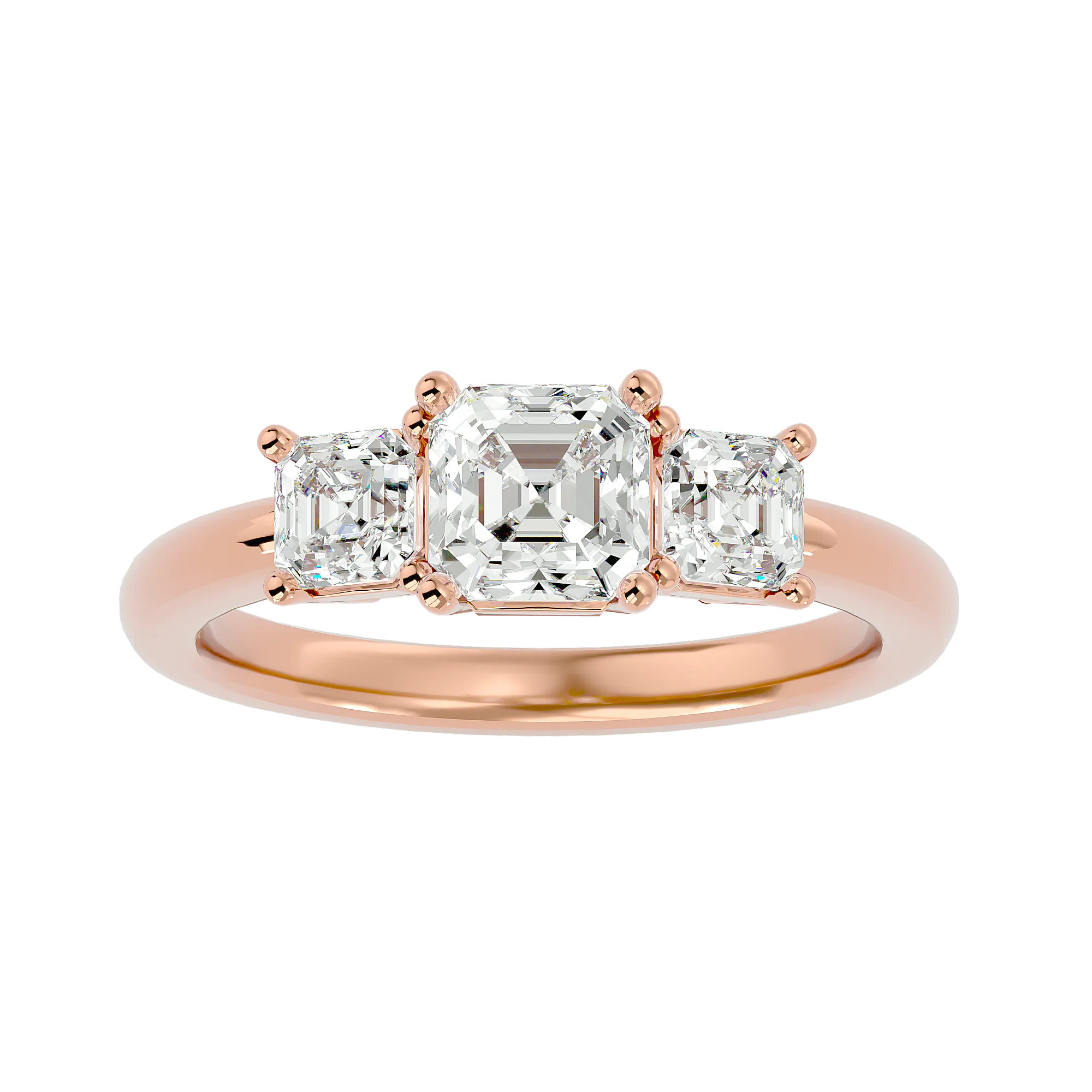 1 3/4 ctw Cushion-Cut Three Stone Lab Grown Diamond Ring