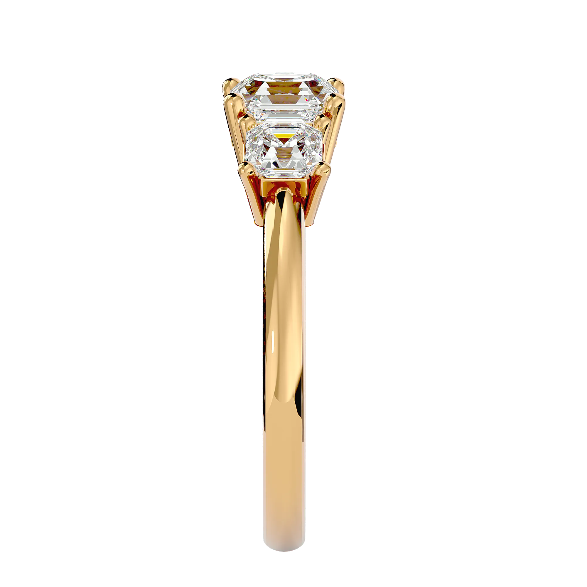 1 3/4 ctw Cushion-Cut Three Stone Lab Grown Diamond Ring