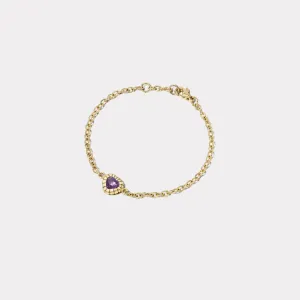 1.25ct Heart Pink Sapphire Heirloom Bezel Bracelet
