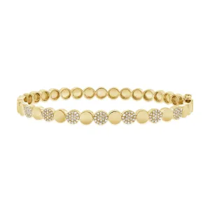 14K Gold Diamond Bangle - 0.28ct