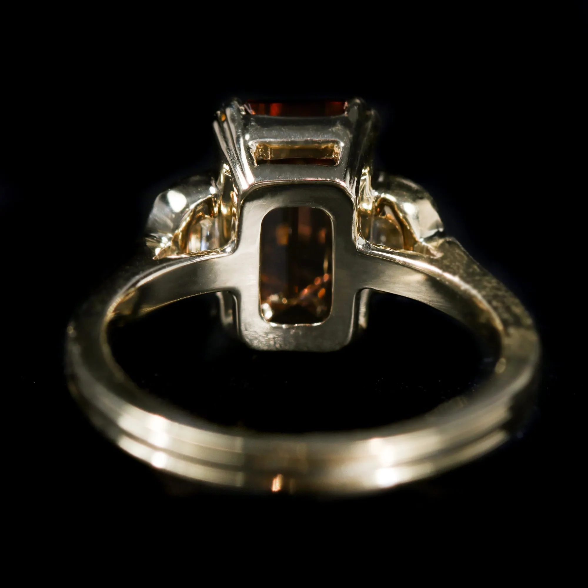 14K Yellow Gold 5.43 Carat Brown Zircon and Diamond Ring