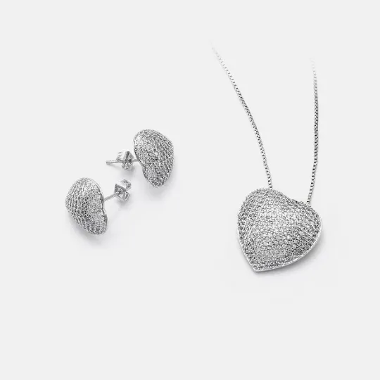 18K Gold-Filled Zirconia Necklace Set