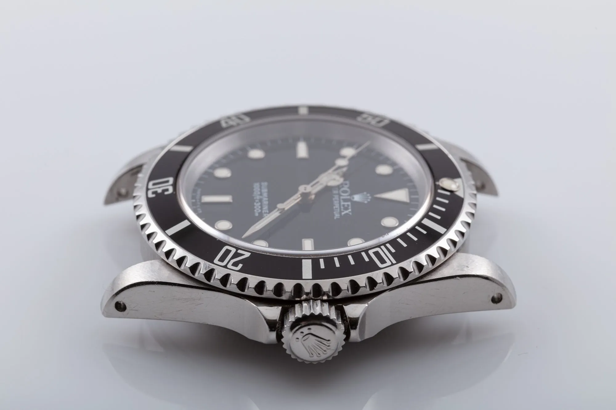 1991 Unpolished Rolex Submariner 14060 2 line Box & Papers