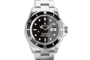 1999 Rolex Submariner 16610 with Box & Papers "Swiss Only" Dial Box & Papers