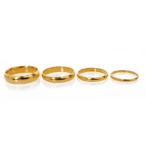 22ct Gold D-Shaped Wedding Bands 2-5mm WB-8174
