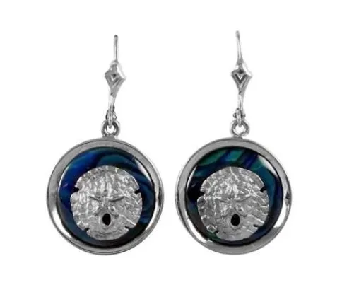 30650 - SAND DOLLAR SEA OPAL EARRINGS