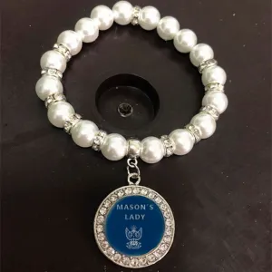 33rd Degree Scottish Rite Bracelet - Wings Up Gold and White