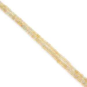 3mm Round Disc Opal Beaded Necklace
