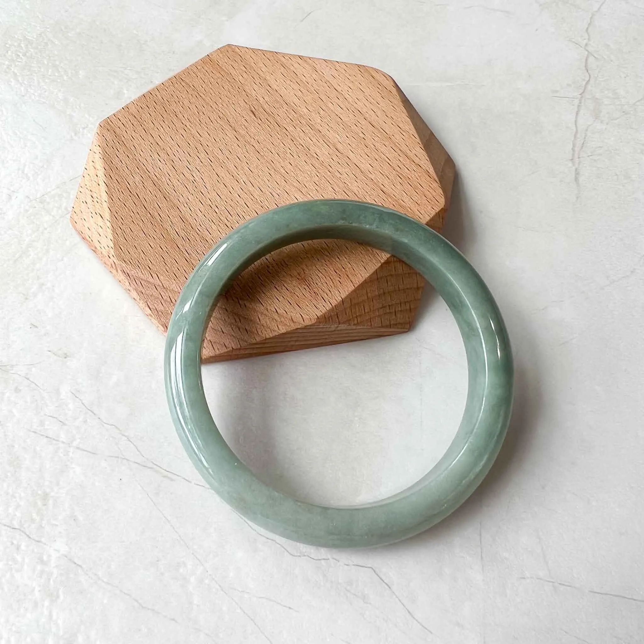 57.4 mm Green Jadeite Jade Bangle, Burmese Grade A Jadeite Jade, MDPK-1222-1683856861