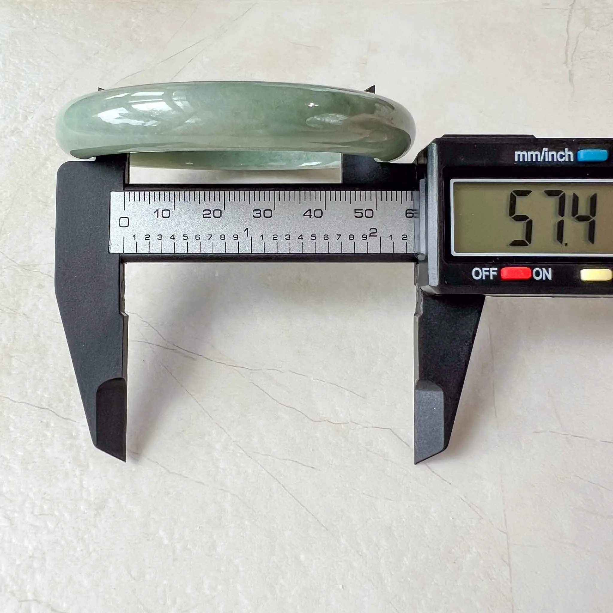 57.4 mm Green Jadeite Jade Bangle, Burmese Grade A Jadeite Jade, MDPK-1222-1683856861