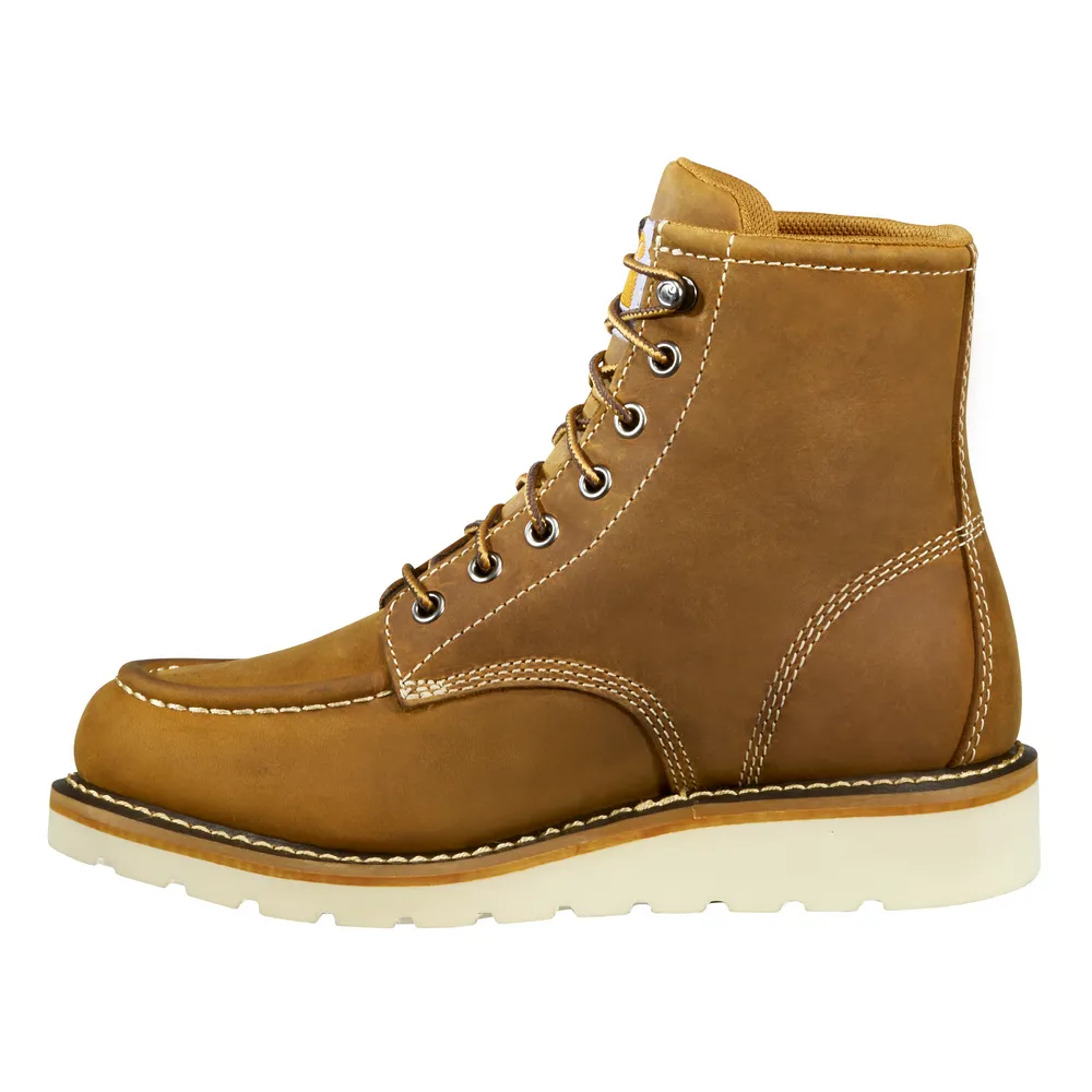 6-INCH WATERPROOF WEDGE STEEL TOE BOOT - DKBRN-Dark Bison Oil Tanned | Carhartt FW6225-W