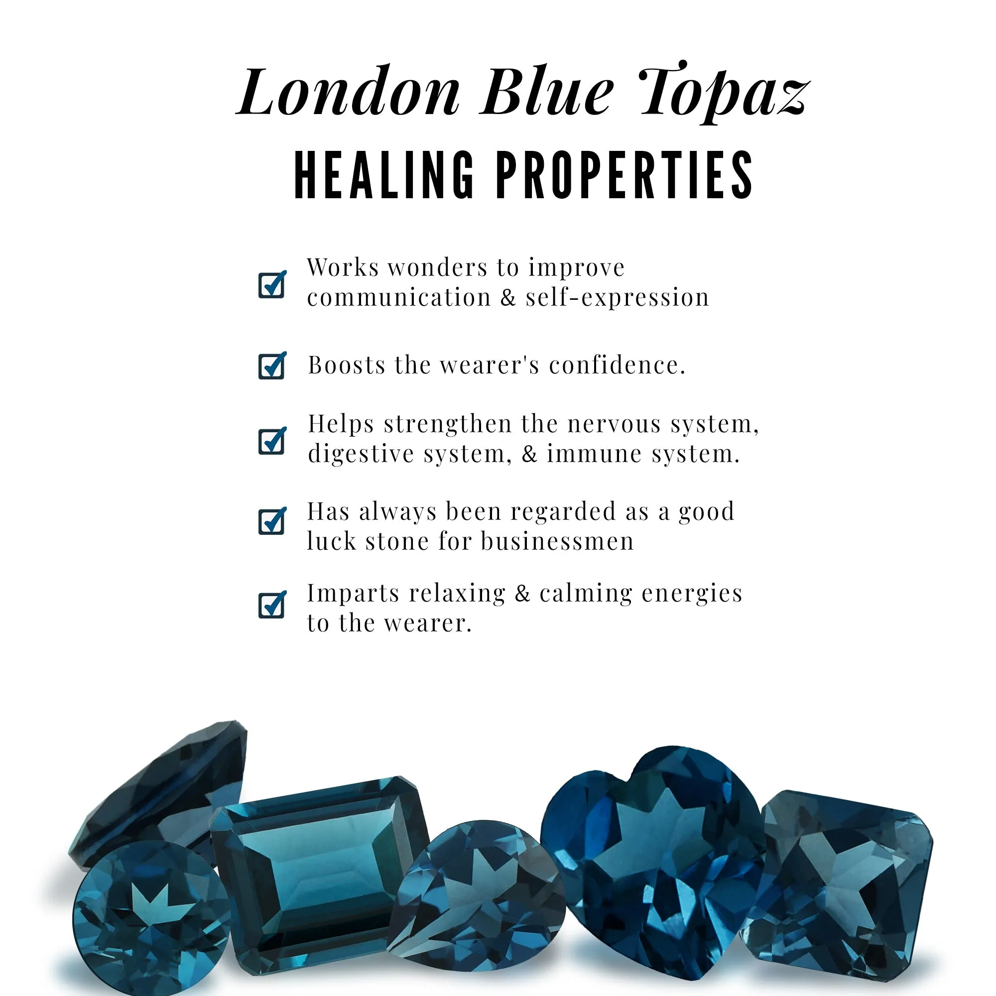 8 MM Cushion London Blue Topaz Solitaire Engagement Ring with Diamond