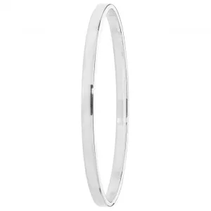 Acotis Silver Bangle Oval Plain G4327