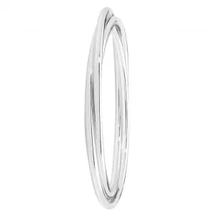 Acotis Silver Bangle Round Plain G4349