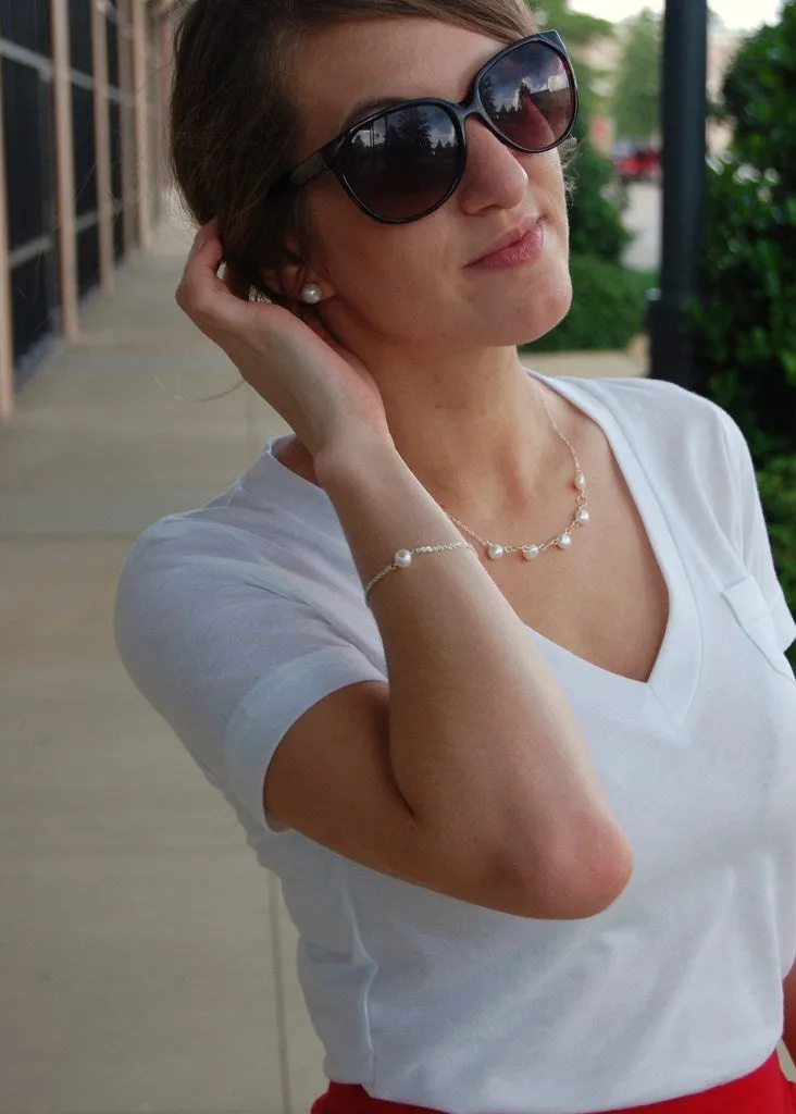 Ainslie Single Pearl Bracelet