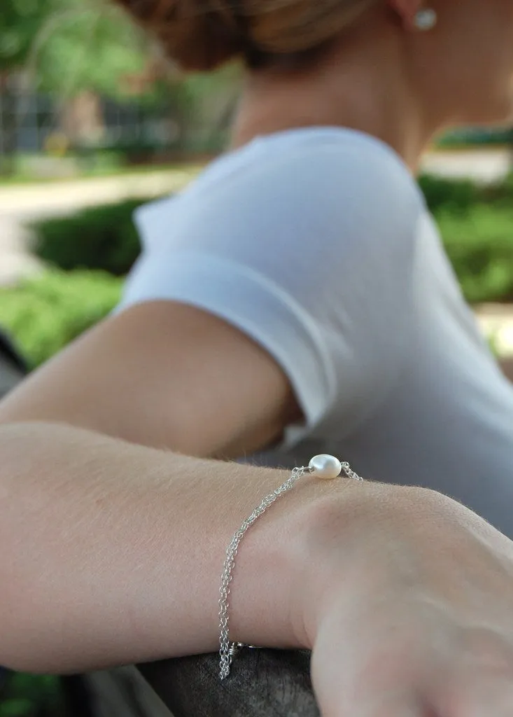 Ainslie Single Pearl Bracelet