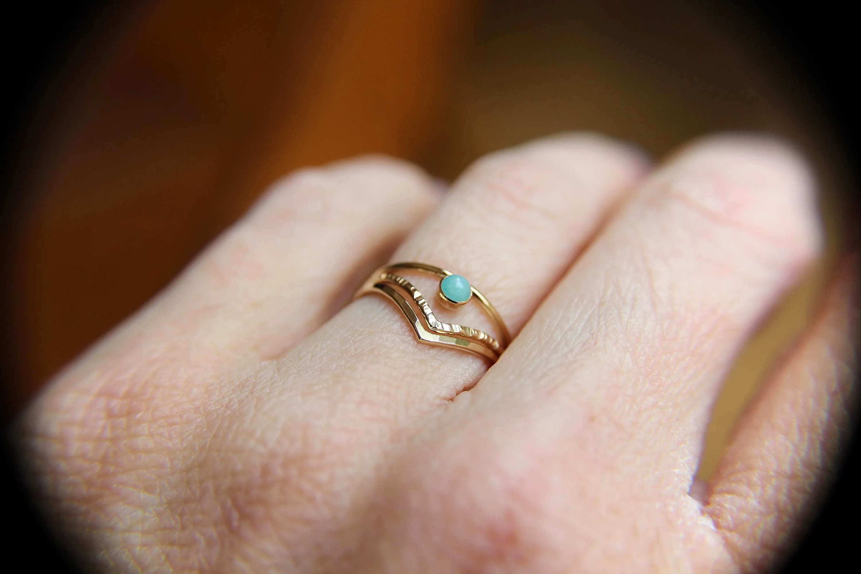 Amazonite Stacking Ring, Amazonite Ring, Natural Gemstone Ring, Amazonite, Amazonite Jewelry, Gemstone Stacking Ring, Real Gemstone, Gift