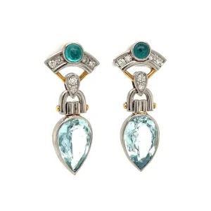 Aquamarine and Diamonds Drop Earrings at Regard Jewelry in Austin, Texas