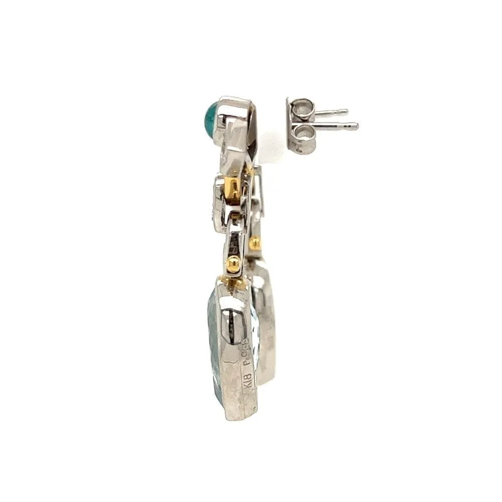 Aquamarine and Diamonds Drop Earrings at Regard Jewelry in Austin, Texas
