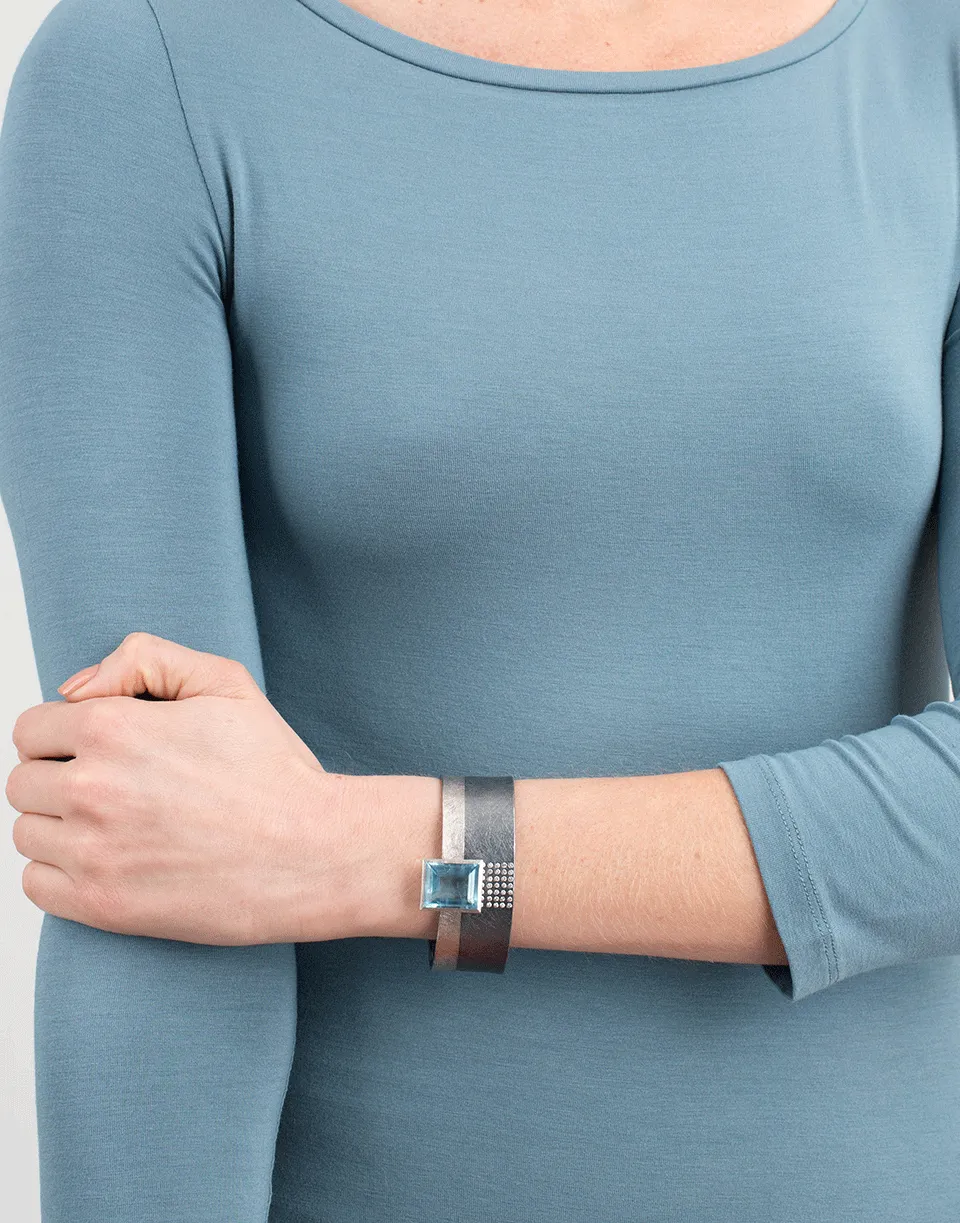 Aquamarine Cuff Bracelet