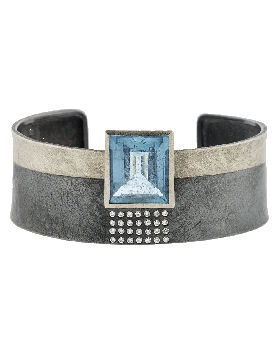Aquamarine Cuff Bracelet