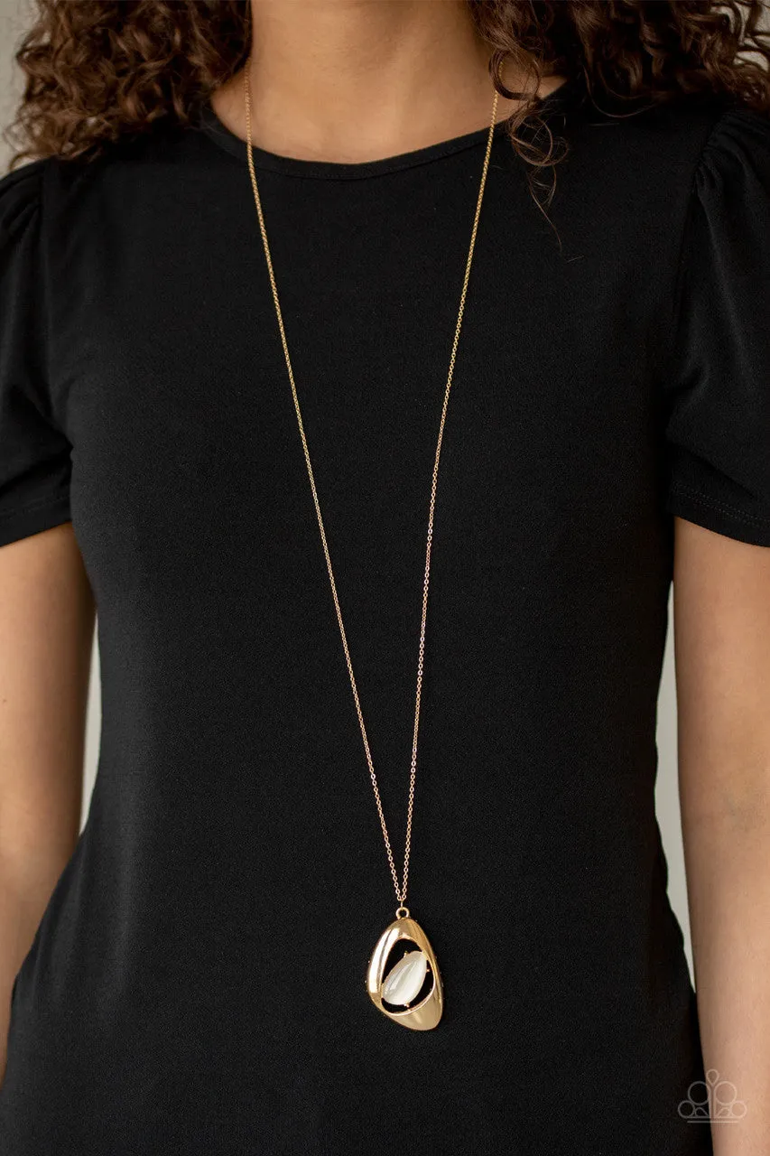 Asymmetrical Bliss Gold Paparazzi Necklace