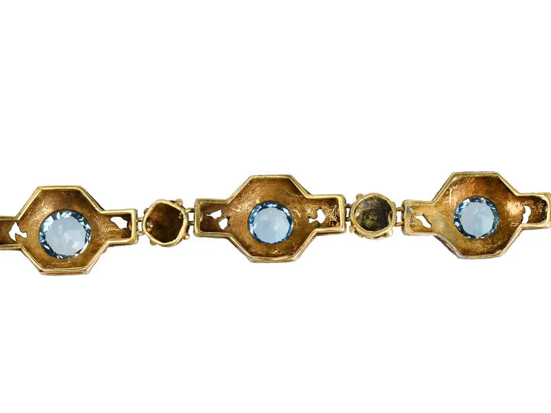 Awe Inspiring - Art Nouveau Aquamarine Bracelet