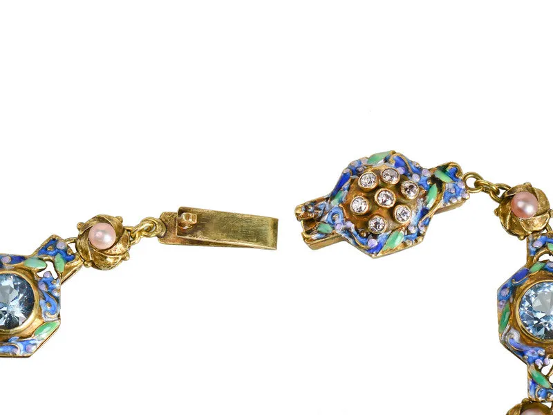 Awe Inspiring - Art Nouveau Aquamarine Bracelet