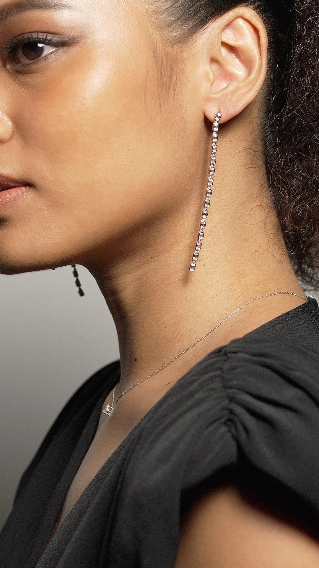 Baby Cassidy Earrings White Gold Plated