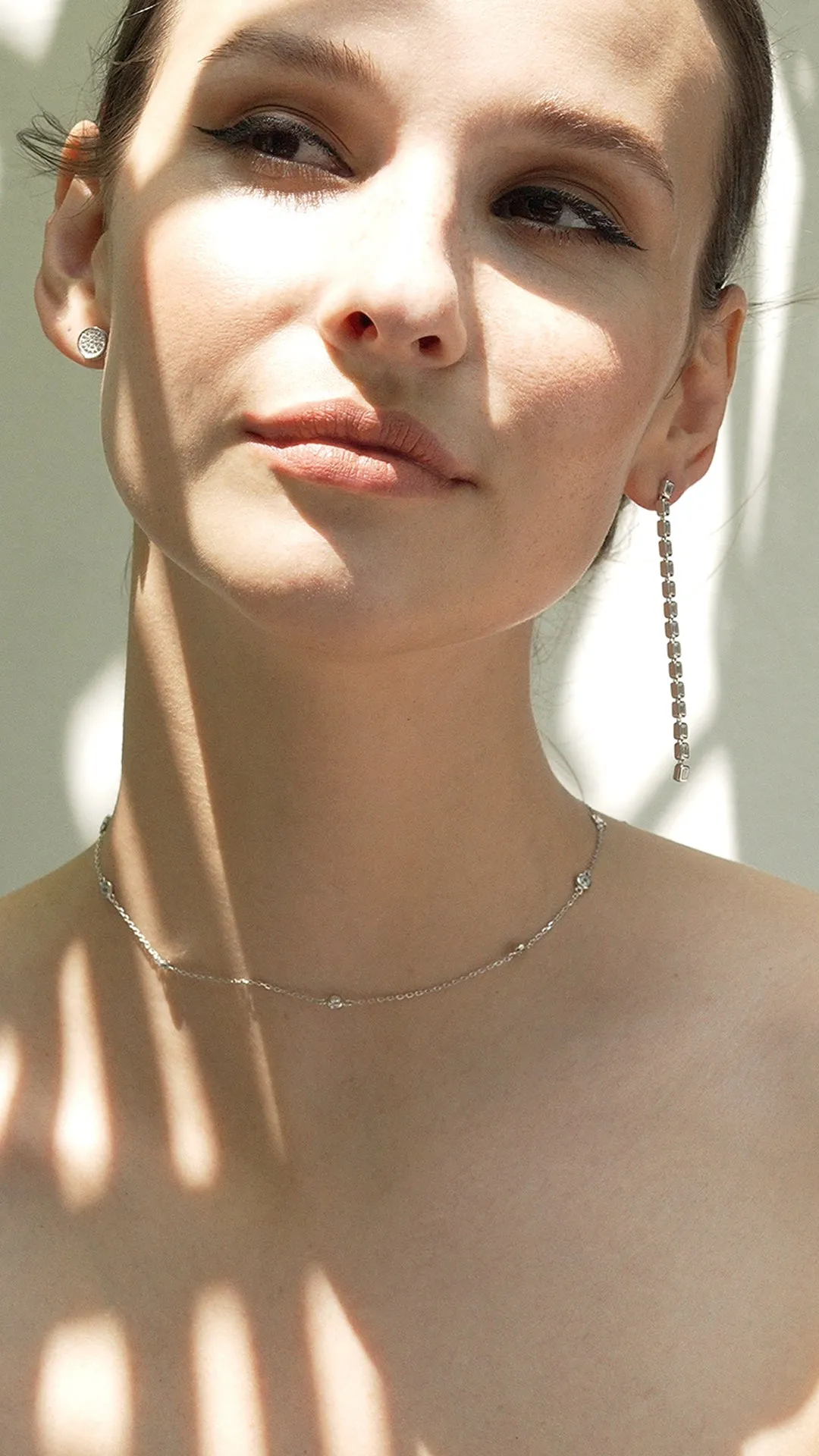 Baby Cassidy Earrings White Gold Plated