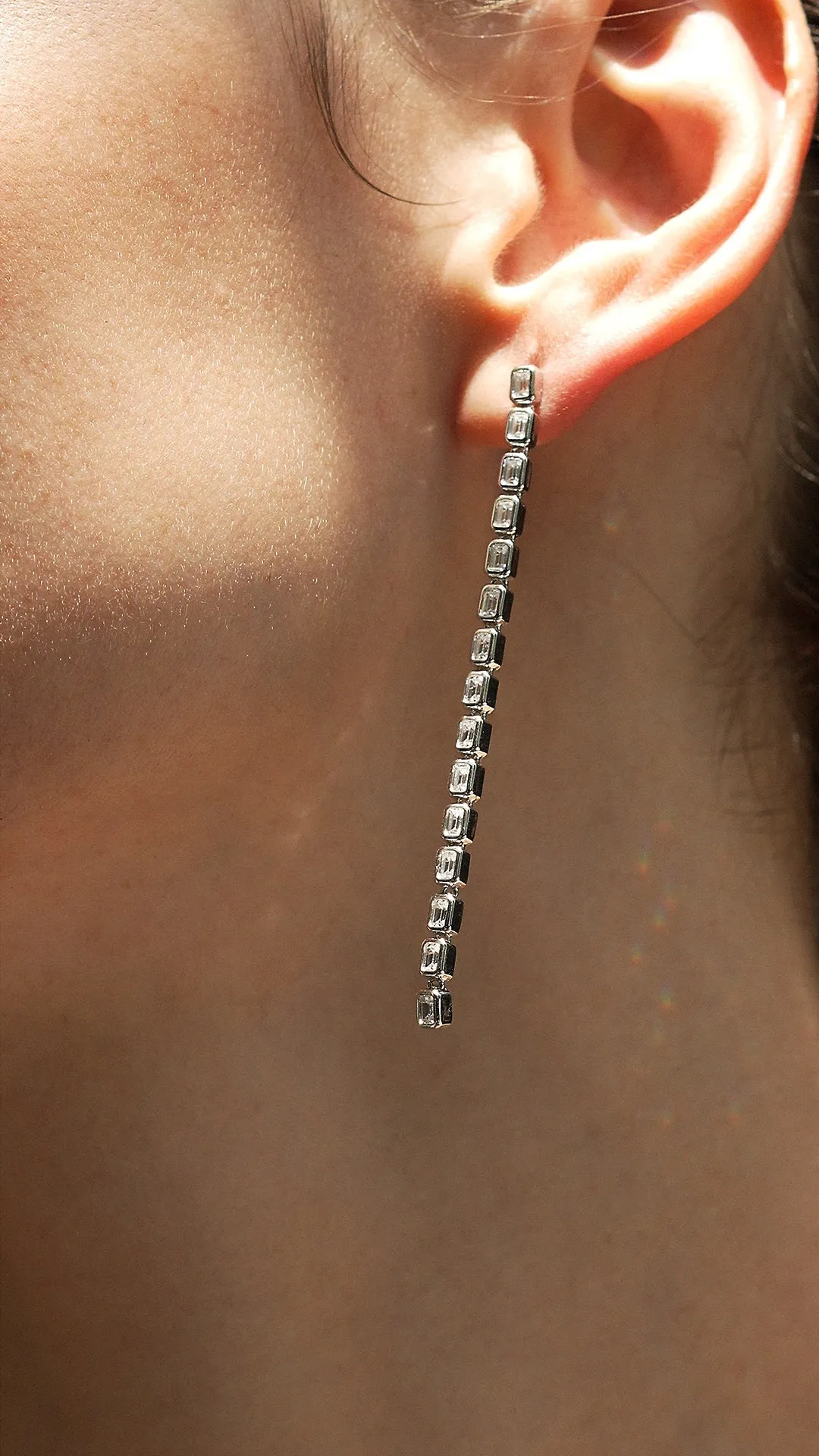 Baby Cassidy Earrings White Gold Plated