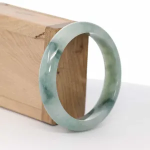 Baikalla "Classic Bangle" Blue-Green Natural Burmese Jadeite Jade Bangle ( 59 mm ) #588
