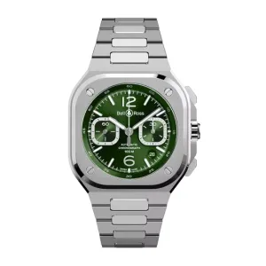 Bell and Ross BR 05 Chrono Steel Green Dial 42mm Automatic
