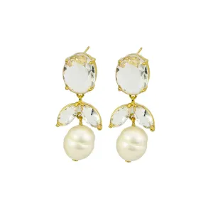 Bianca Earrings - Crystal