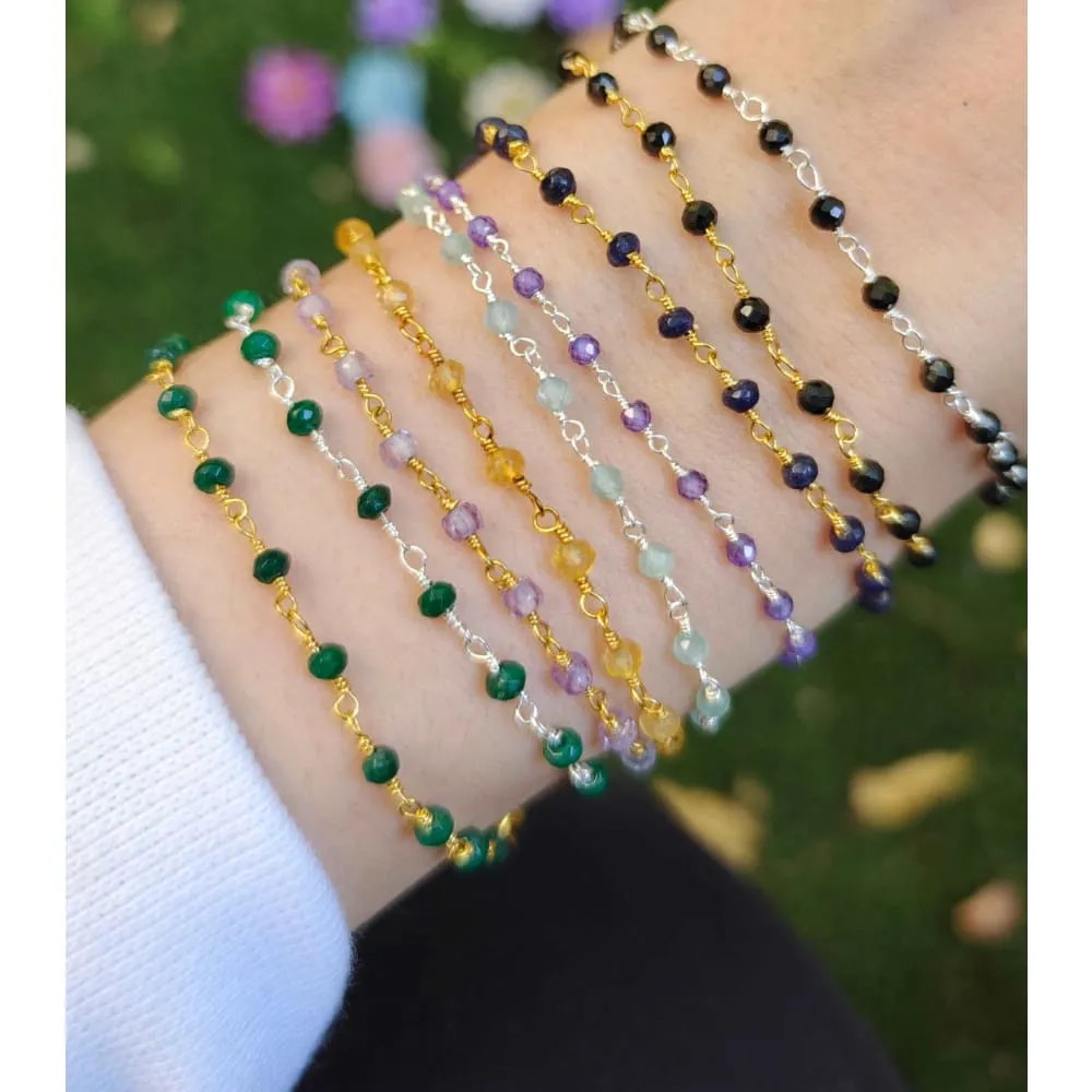 Birthstone Beaded Bracelet