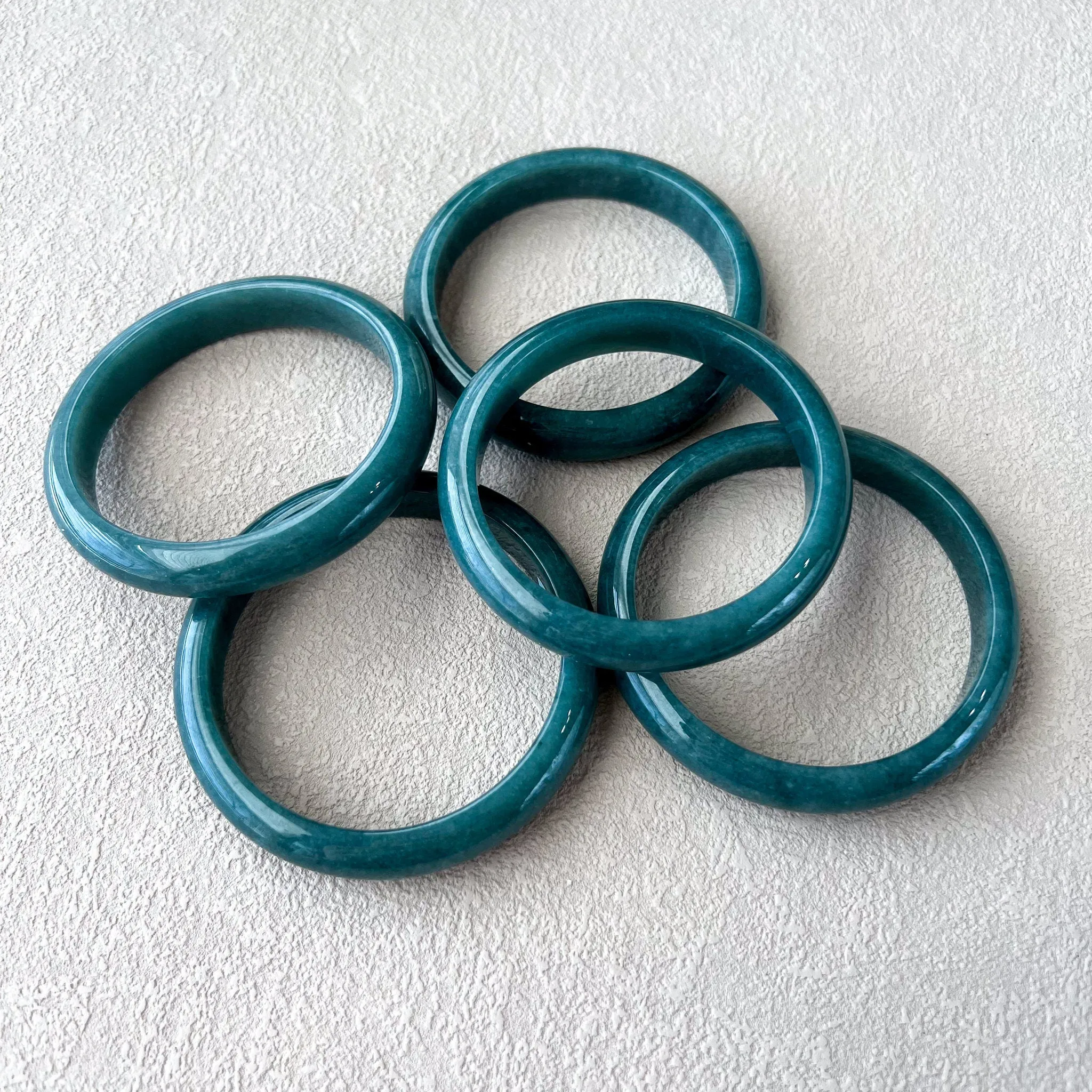 Blue Green Jadeite Jade Bangle, Grade A Jadeite Jade, SHWQ-0124-1715742733