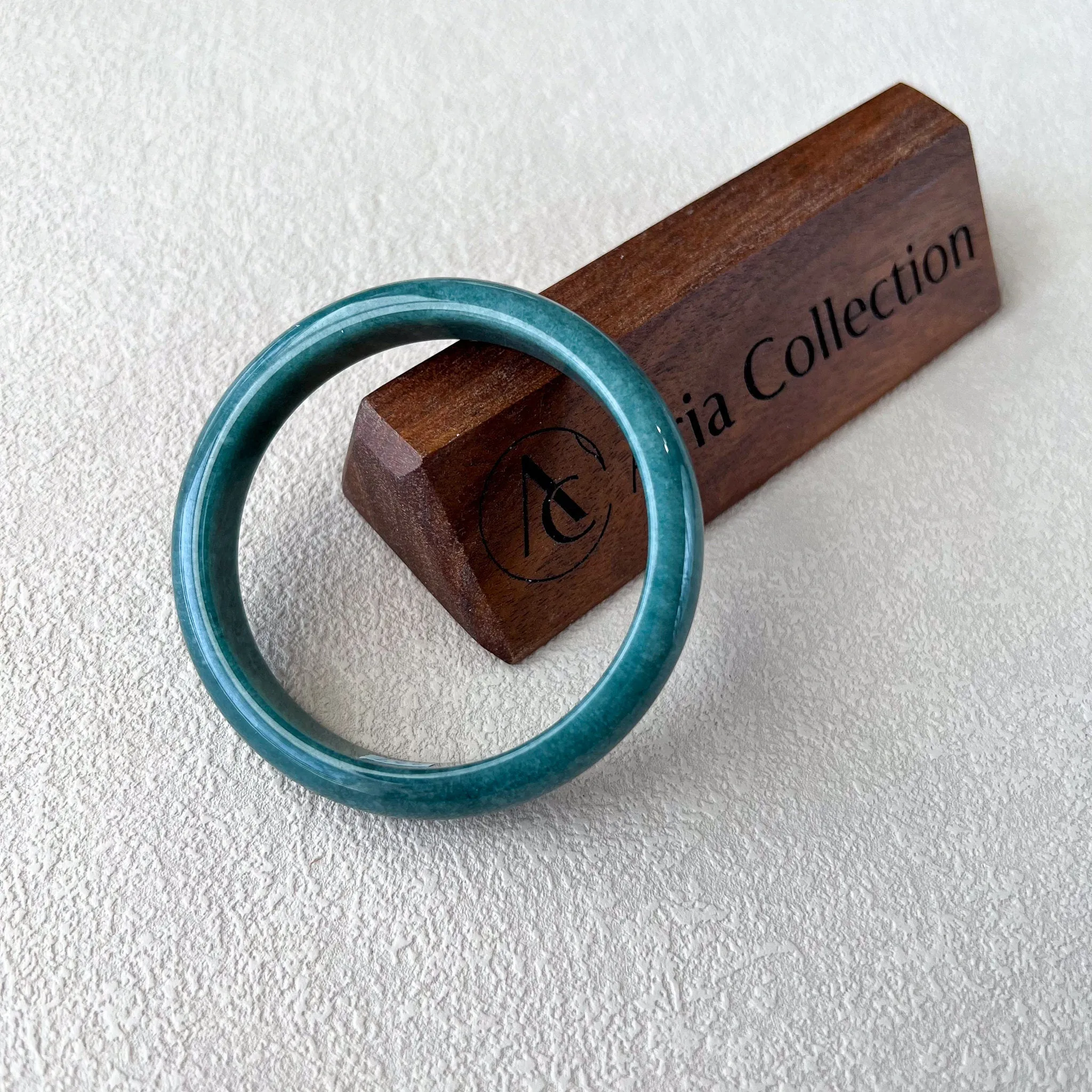 Blue Green Jadeite Jade Bangle, Grade A Jadeite Jade, SHWQ-0124-1715742733