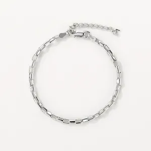 Box Paperclip Chain Bracelet in Silver