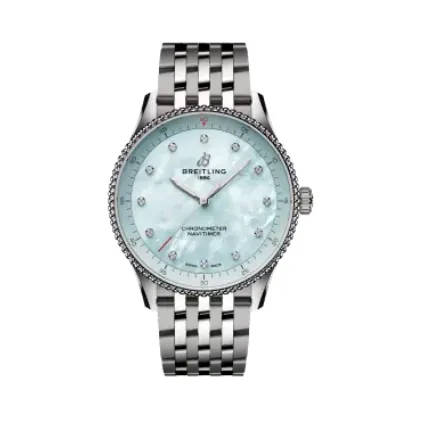 Breitling Navitimer 32mm Blue Mother of Pearl Watch