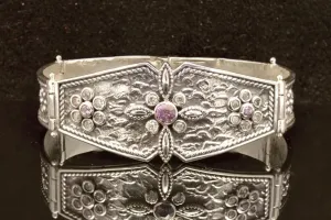 Byzantine Bracelet in Sterling Silver with zircon (B-22)
