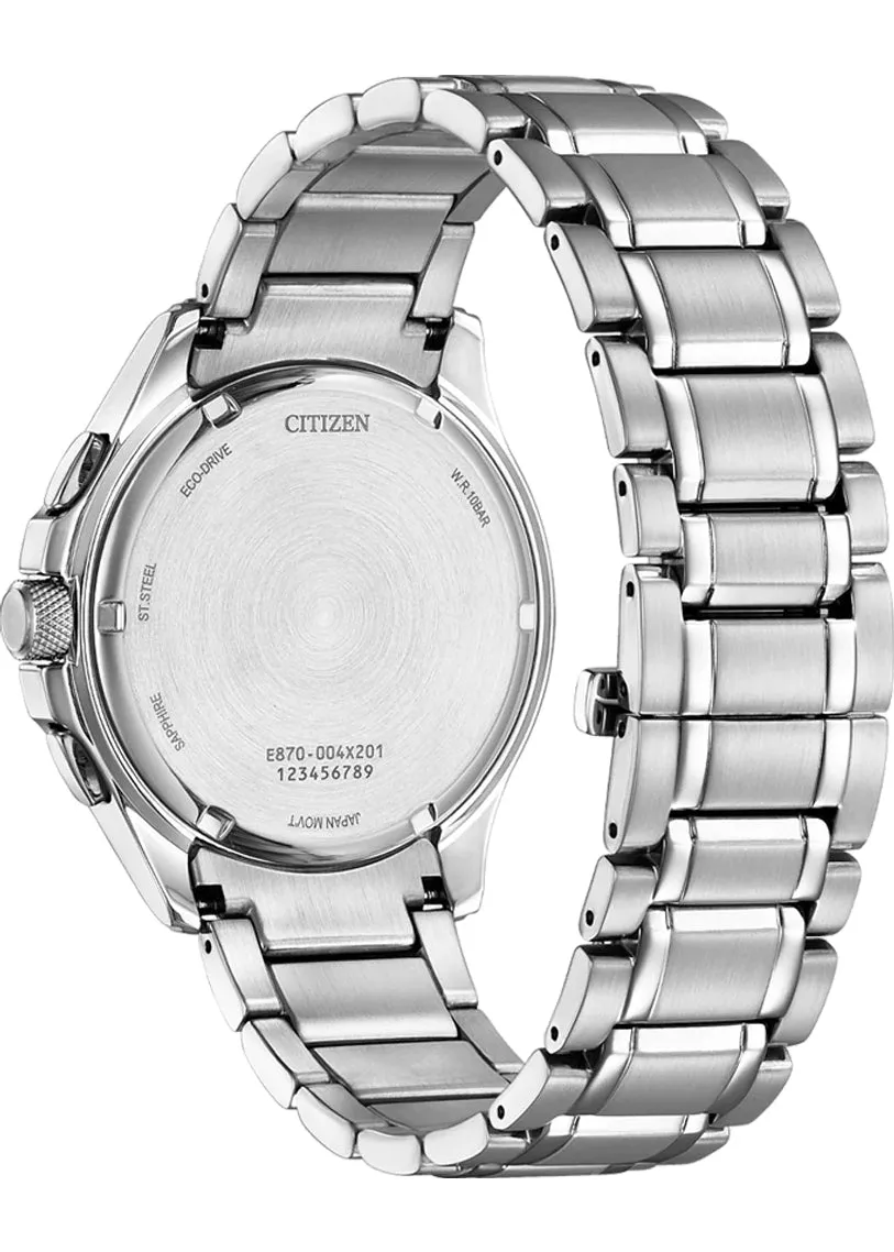 CITIZEN GENTS ECO-DRIVE BLUE DIAL PERPETURAL CALENDAR BL8160-58L