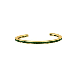 CRISLU Princess Cut Cuff Emerald Cubic Zirconia Bracelet