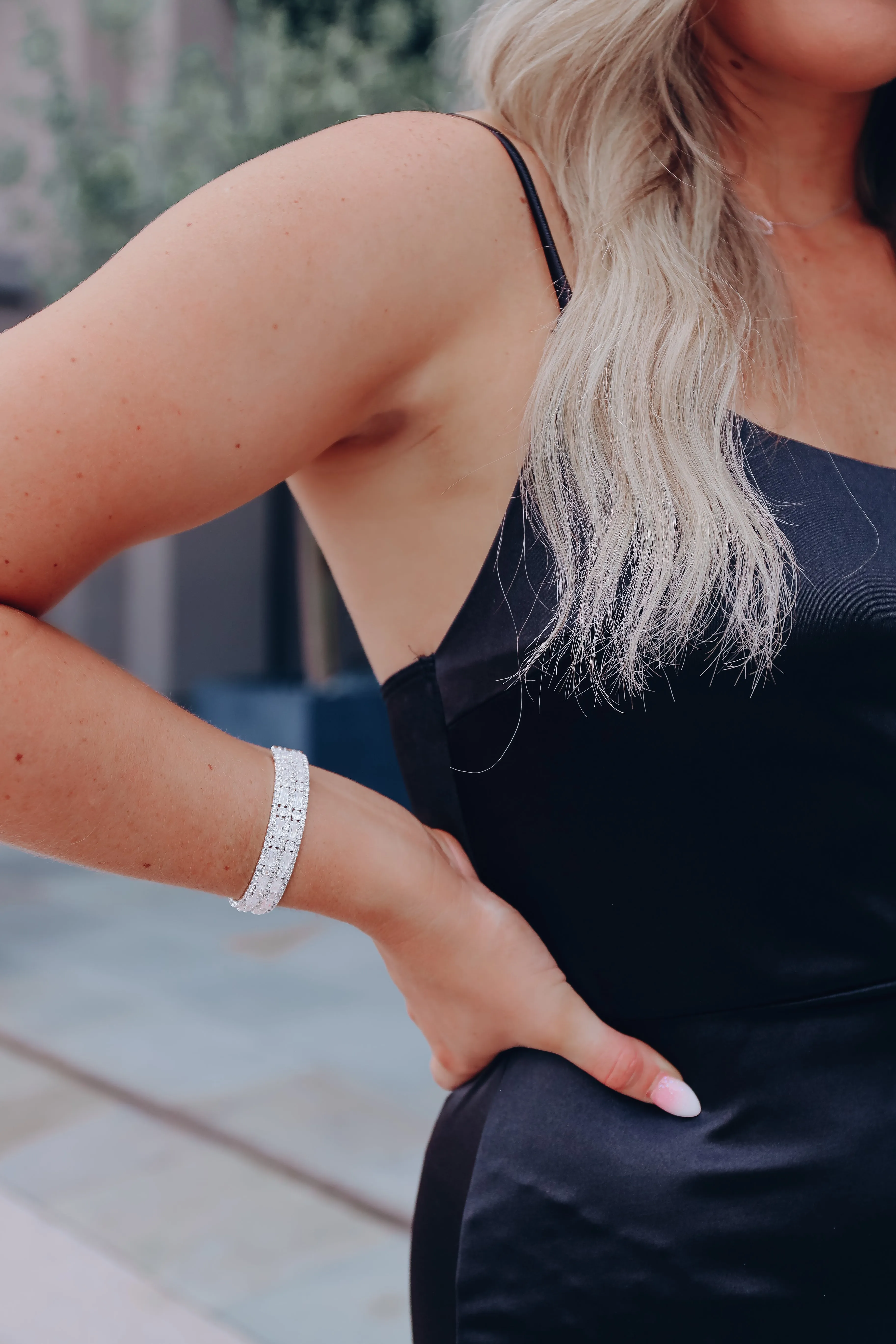 Crystal Open Cuff Bracelet