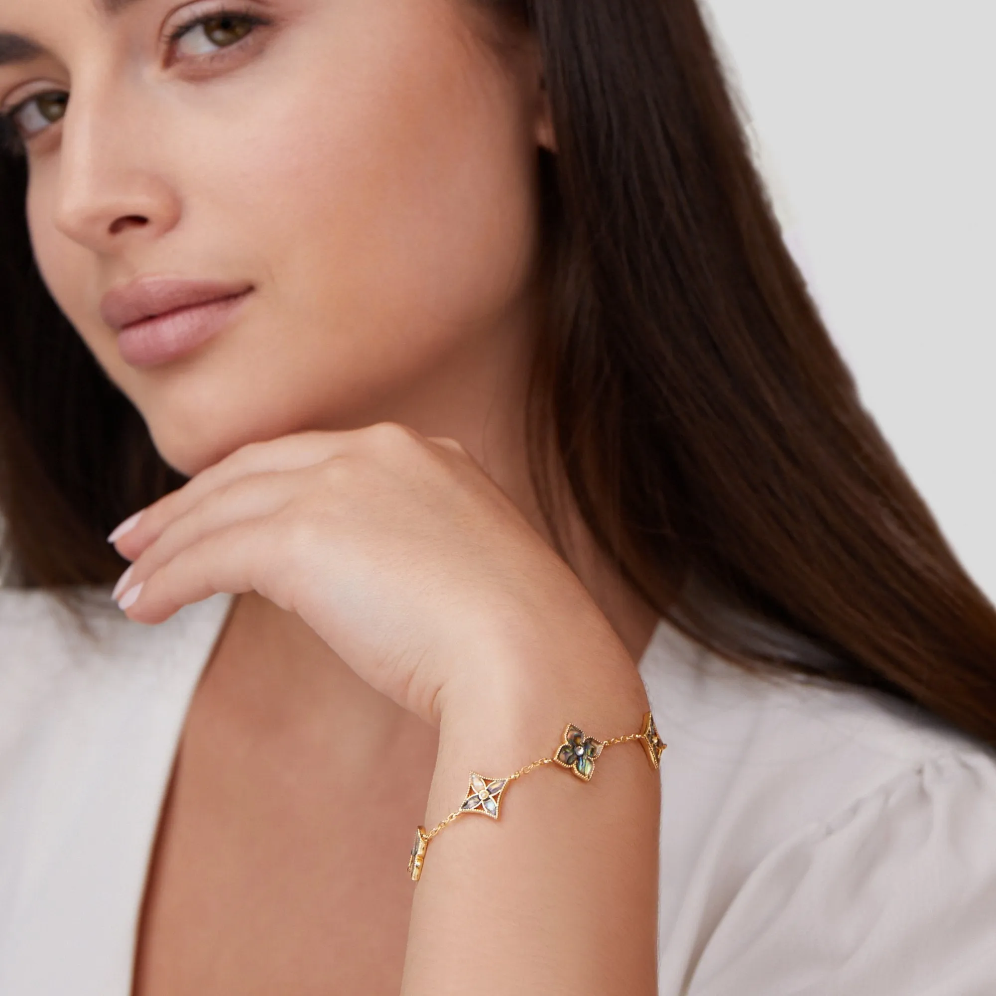 Dalia Emerald Green Clover Bracelet