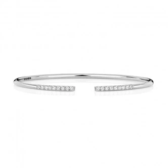 Diamond Jewellery 18ct White Gold Diamond Bangle BDQ110W