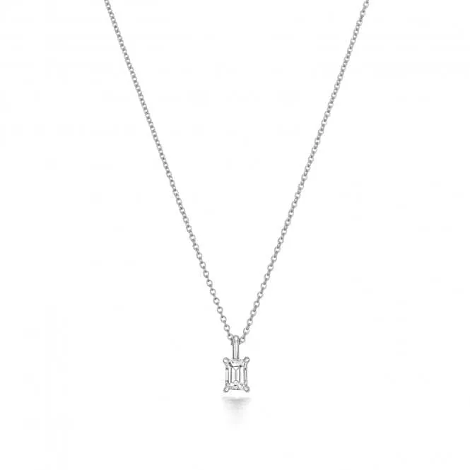 Diamond Jewellery 18ct White Gold Diamond Necklace NDQ158W